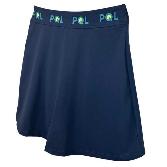 PQL Club - Women’s Pickleball Skort ‘Wrap Court’ High-Waist - Navy Blue, X-Small - Picture 10 of 17
